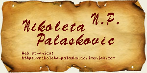 Nikoleta Palasković vizit kartica